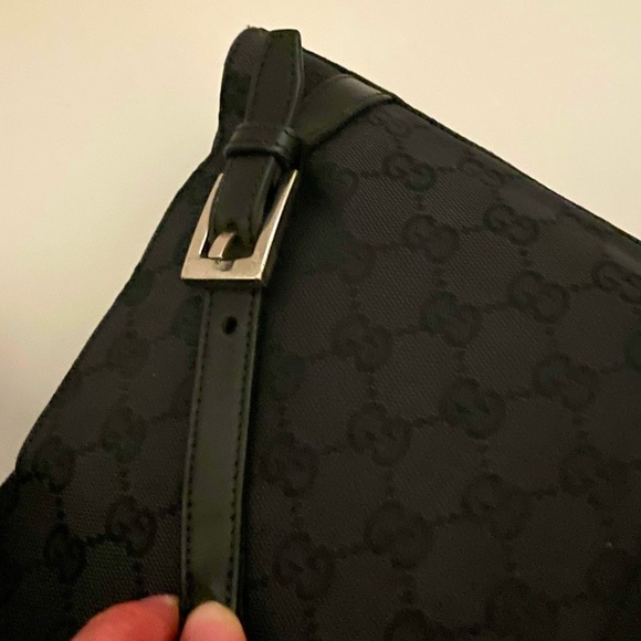 Authentic Vintage Gucci Black Monogram GG Jacquard Jackie Backpack main image 11